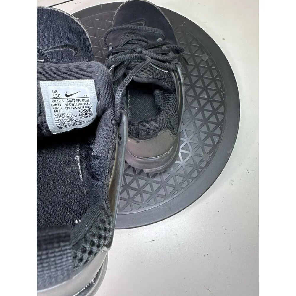 Nike Air Presto Running Sneakers Triple Black 844766-003 Youth Sz 13c